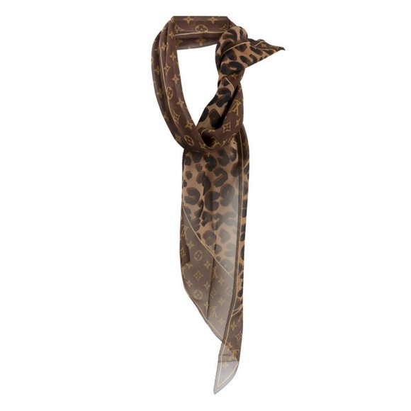 Louis Vuitton Chiffon Cheetah Skinny Scarf - Picture 5 of 5